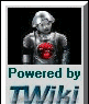Powered by TWiki robot, vertical button, 81x119